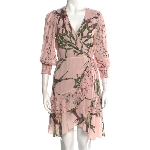 AllSaints Floral Print Knee-Length Dress - Picture 1 of 3